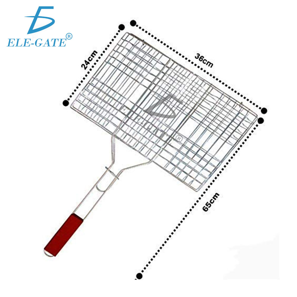 Pinza Parrilla Rejilla Malla Barbacoa Portatil Asador Fiesta Grande 65X36CM - Image 4