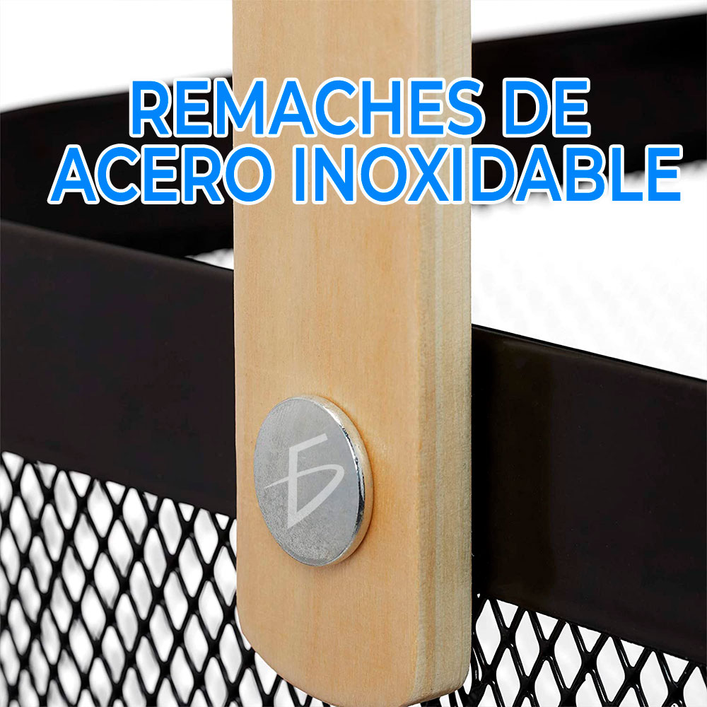 Cesta De Mano Multiusos Con Asa De Madera Abatible - Image 5