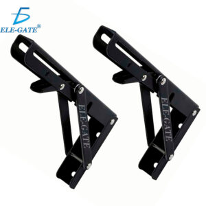 Soporte Ménsula Brazo P/repisa Abatible Plegable 12 Plugadas 1 Par Negro