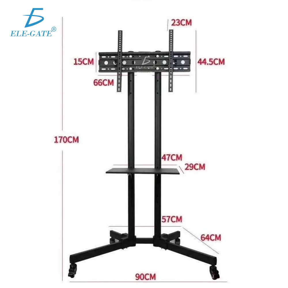 Soporte de TV Móvil con Ruedas para Televisores de Pantalla Plana Curva - Image 4