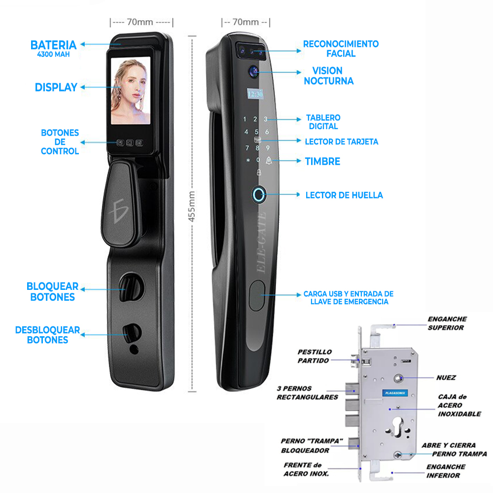 Cerradura Electrónica Digital Inteligente Con Cámara - Image 4
