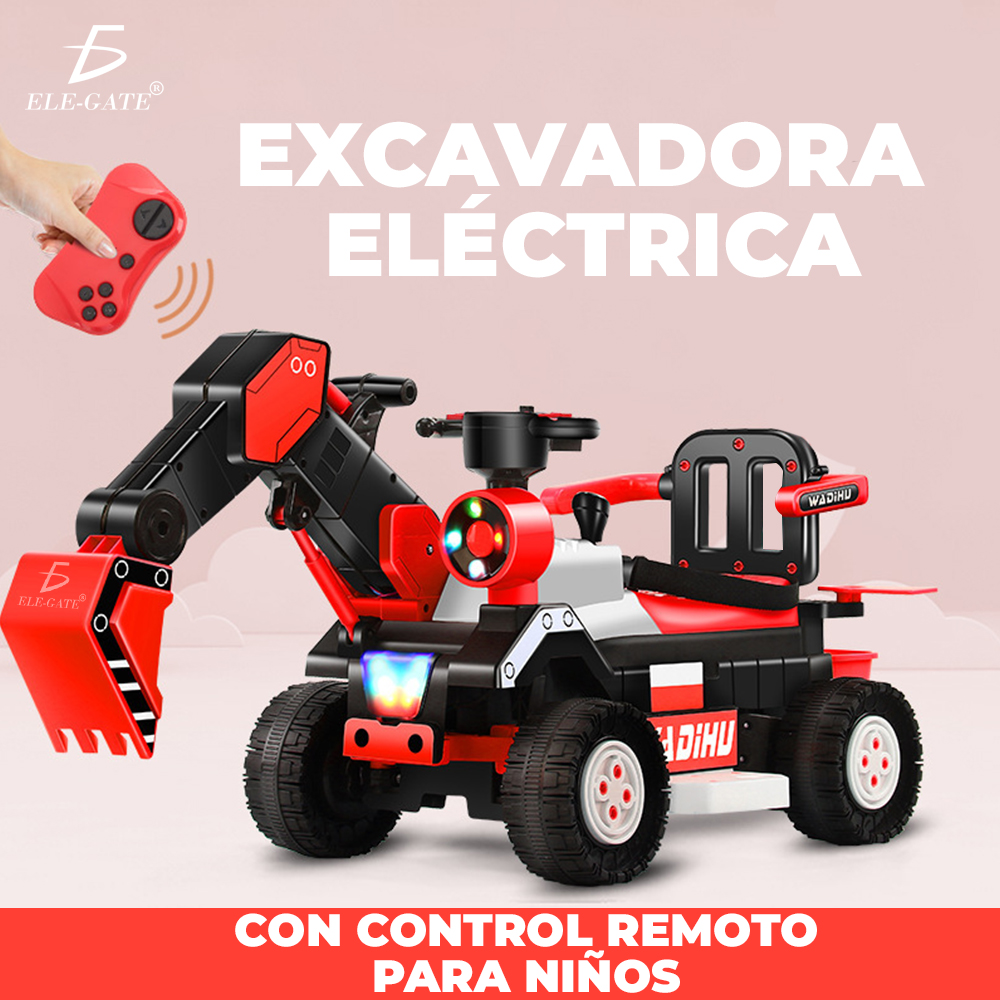 Excavadora Eléctrica Montable Para Niños Con Música Y Luces - Image 2