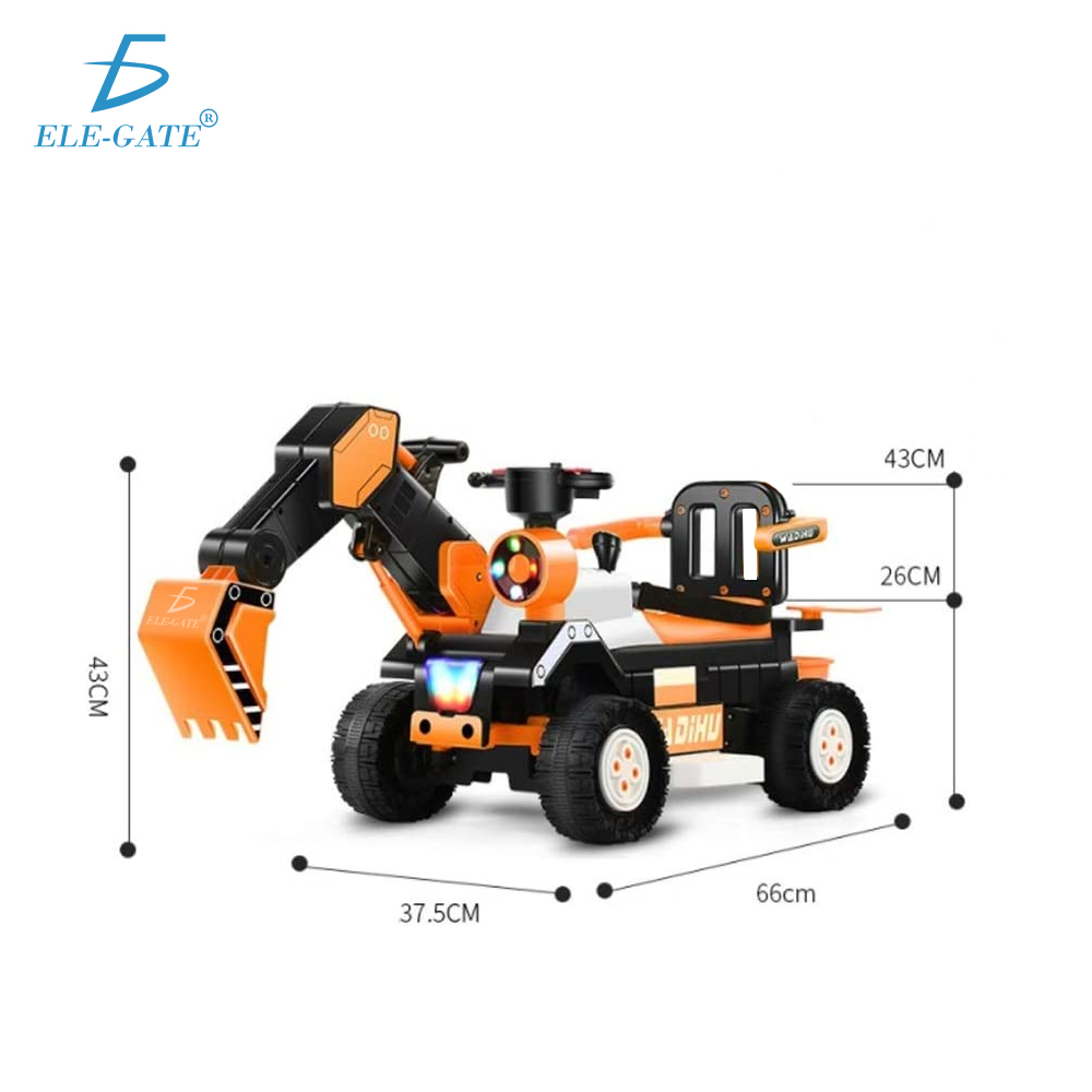 Excavadora Eléctrica Montable Para Niños Con Música Y Luces - Image 3