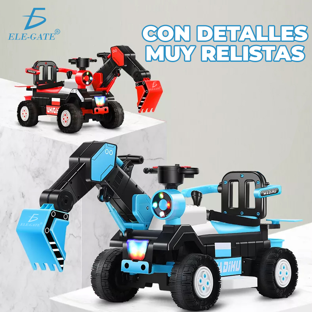 Excavadora Eléctrica Montable Para Niños Con Música Y Luces - Image 4