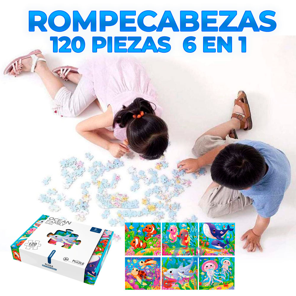 Rompecabezas Para Niños Con 120 Piezas 6 en 1 - Image 2