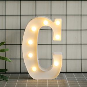 Led Letras C 3d Luces Foco Lampara Decora Abecedario