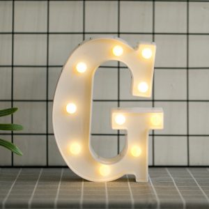 Led Letras G 3d Luces Foco Lampara Decora Abecedario