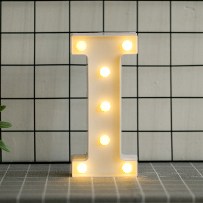 Led Letras I 3d Luces Foco Lampara Decora Abecedario