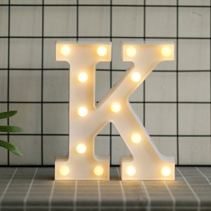 Led Letras K 3d Luces Foco Lampara Decora Abecedario