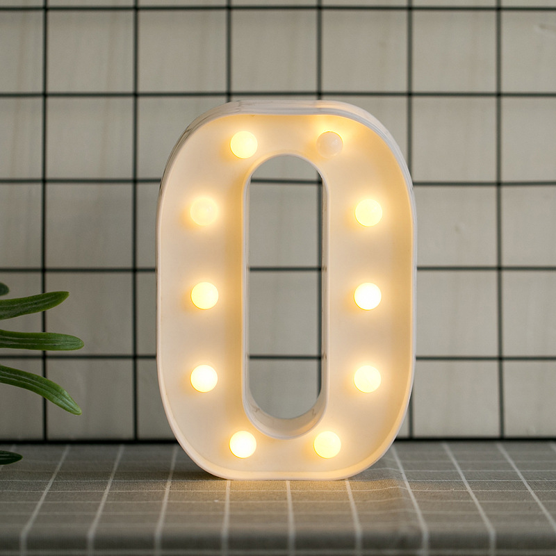 Led Letras O 3d Luces Foco Lampara Decora Abecedario