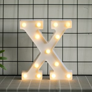Led Letras X 3d Luces Foco Lampara Decora Abecedario