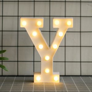 Led Letras Y 3d Luces Foco Lampara Decora Abecedario
