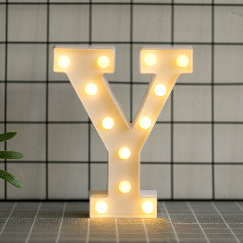 Led Letras Y 3d Luces Foco Lampara Decora Abecedario