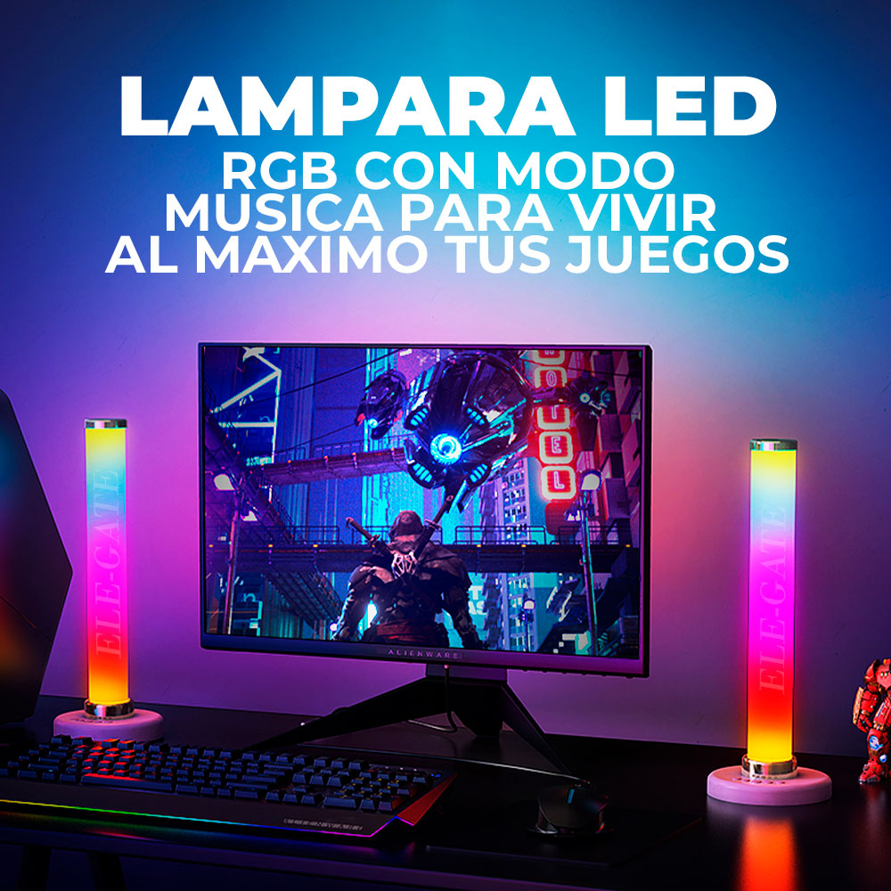 Lampara Led RGB Con Modo Musica Para Vivir Al Maximo Tus Juegos Con App Tuya