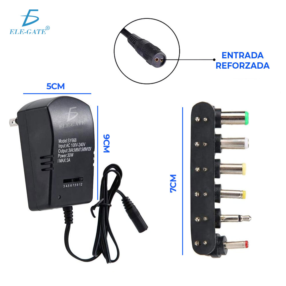 Adaptador De Corriente Universal 30w 3v/4.5v/5v/6v/7.5v/9v/12v - Image 2