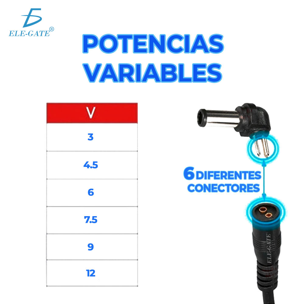 Adaptador De Corriente Universal 30w 3v/4.5v/5v/6v/7.5v/9v/12v - Image 3