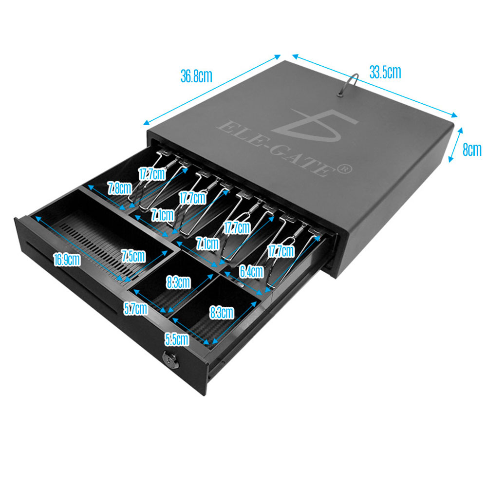 Cajón de Dinero Metálico con Bandeja Ajustable Rj 11 - Image 6