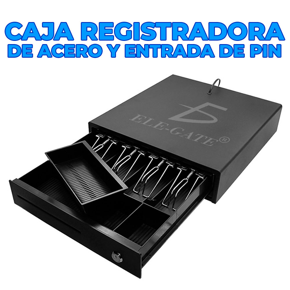 Cajón de Dinero Metálico con Bandeja Ajustable Rj 11