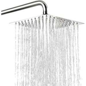 Regadera Cuadrada Tipo Lluvia de Acero Inoxidable