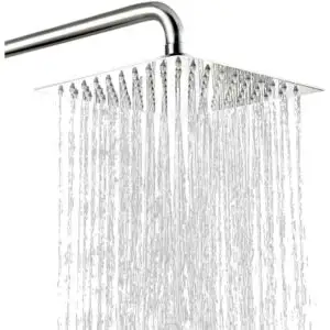 Regadera Cuadrada Tipo Lluvia de Acero Inoxidable