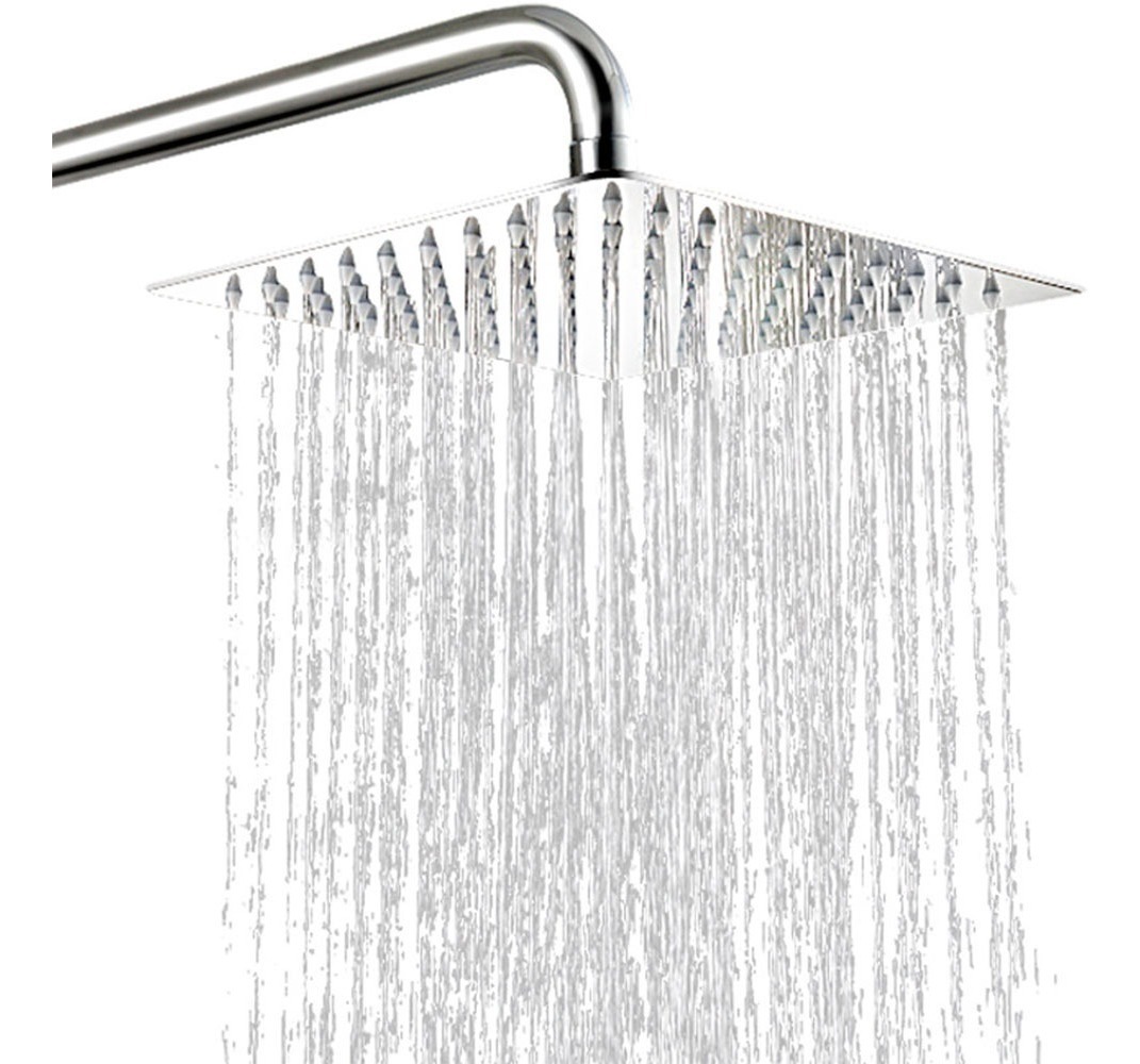 Regadera Cuadrada Tipo Lluvia de Acero Inoxidable