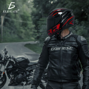 Casco de Seguridad para Motociclista Certificado Para Hombre o Mujer con Vicera Integral Retractil