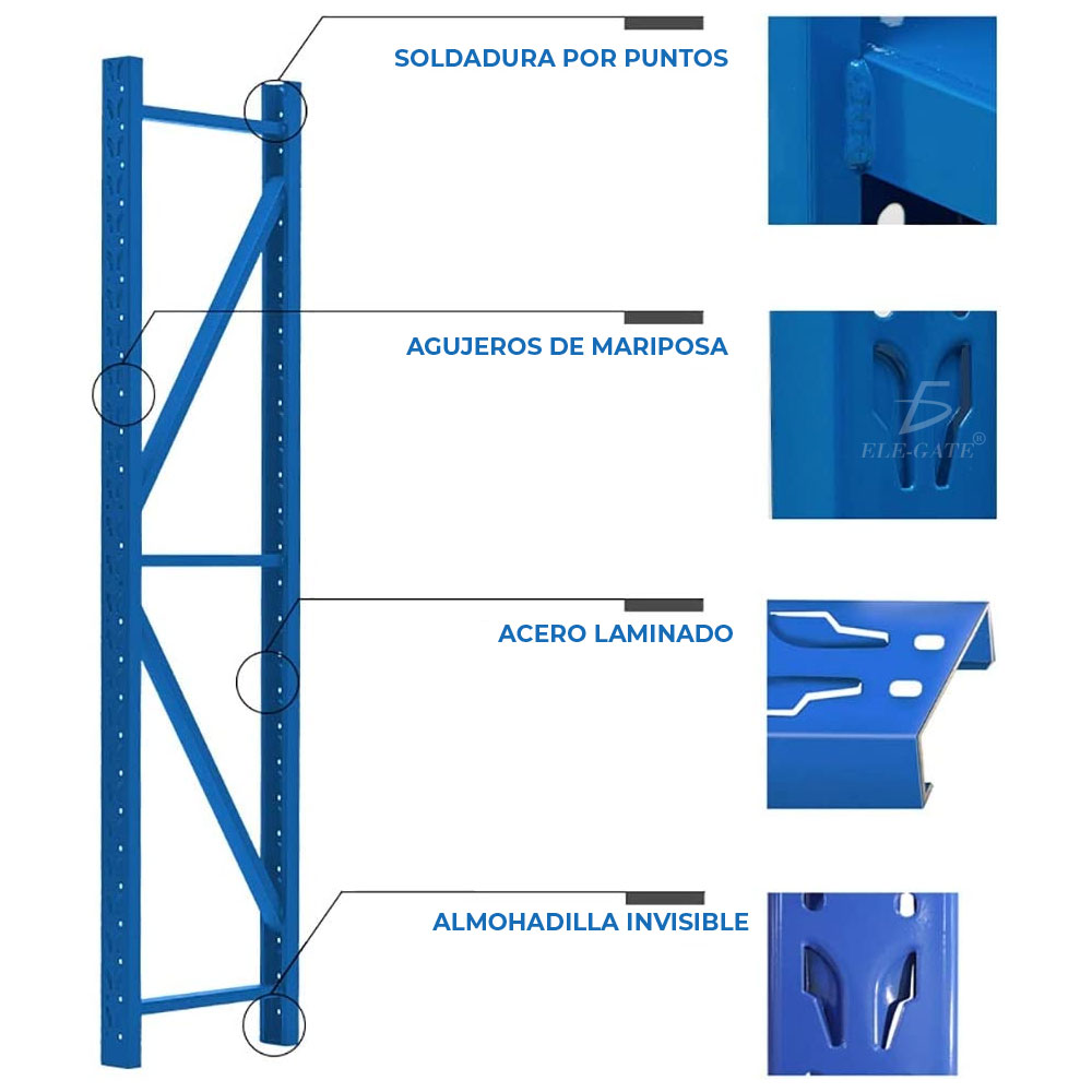 Anaquel Estante Metálico de uso Rudo para Hogar o Negocio Ensamblable. - Image 4