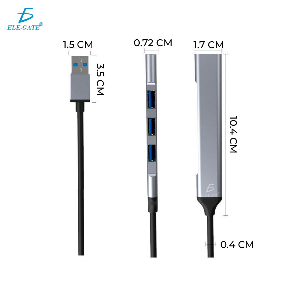 Adaptador Hub Usb 3.0 4 Puertos Para Laptop Windows - Image 3