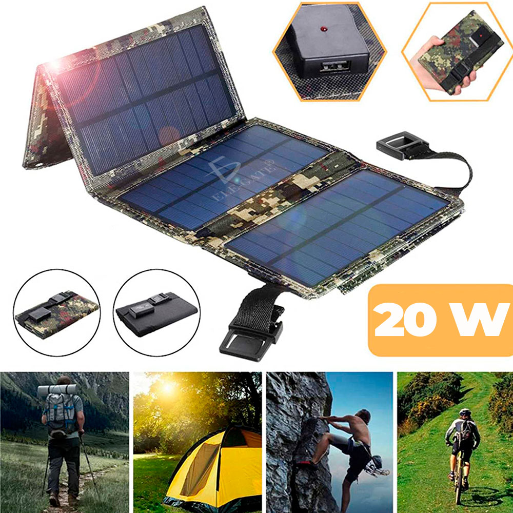 Cargador Solar Portatil Plegable De Panel 5w Puertos Usb - Image 3