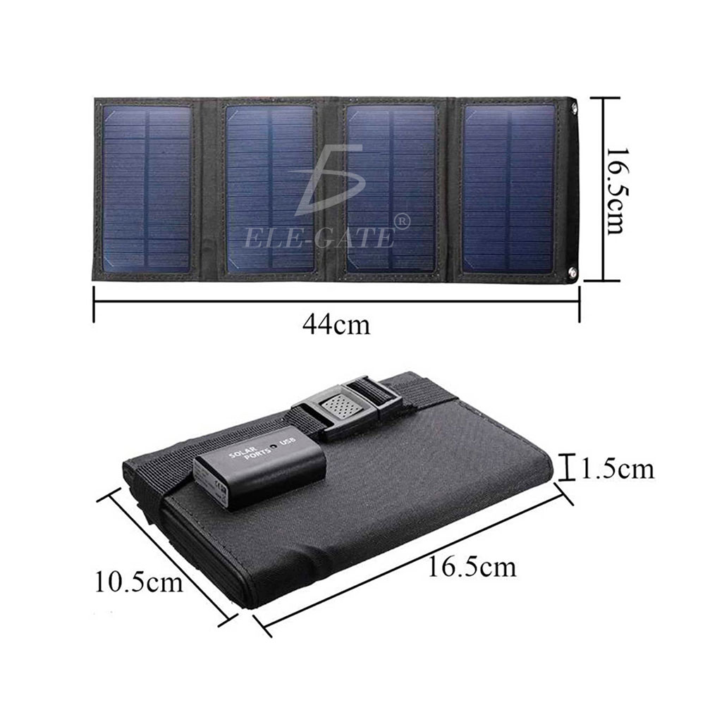 Cargador Solar Portatil Plegable De Panel 5w Puertos Usb - Image 5