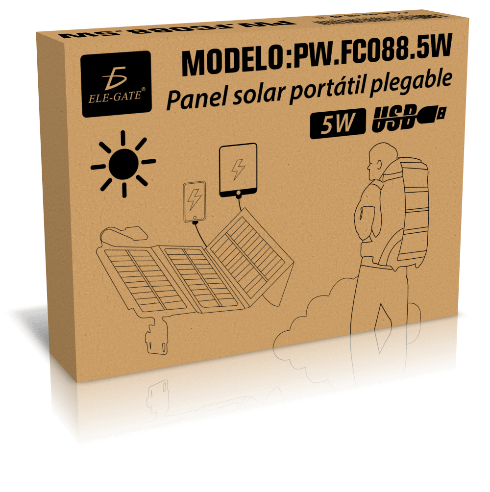 Cargador Solar Portatil Plegable De Panel 5w Puertos Usb - Image 6