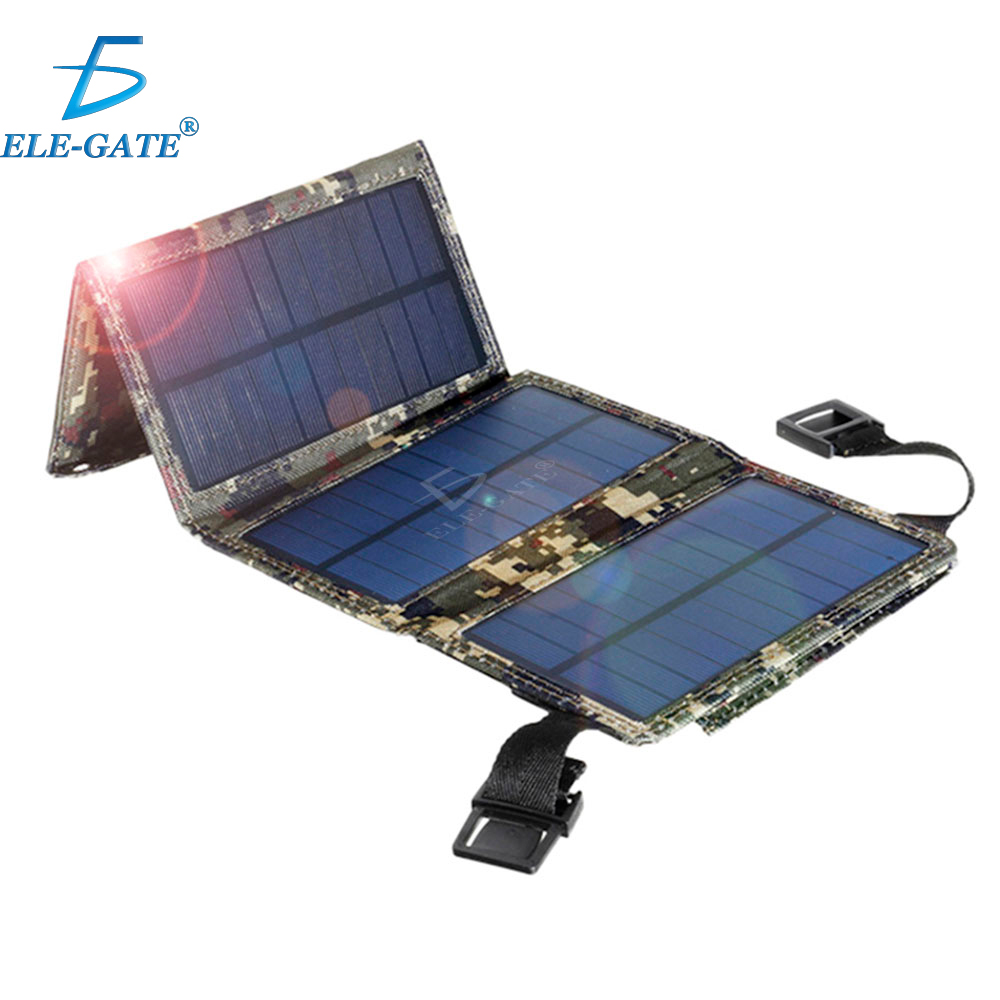 Cargador Solar Portatil Plegable De Panel 5w Puertos Usb