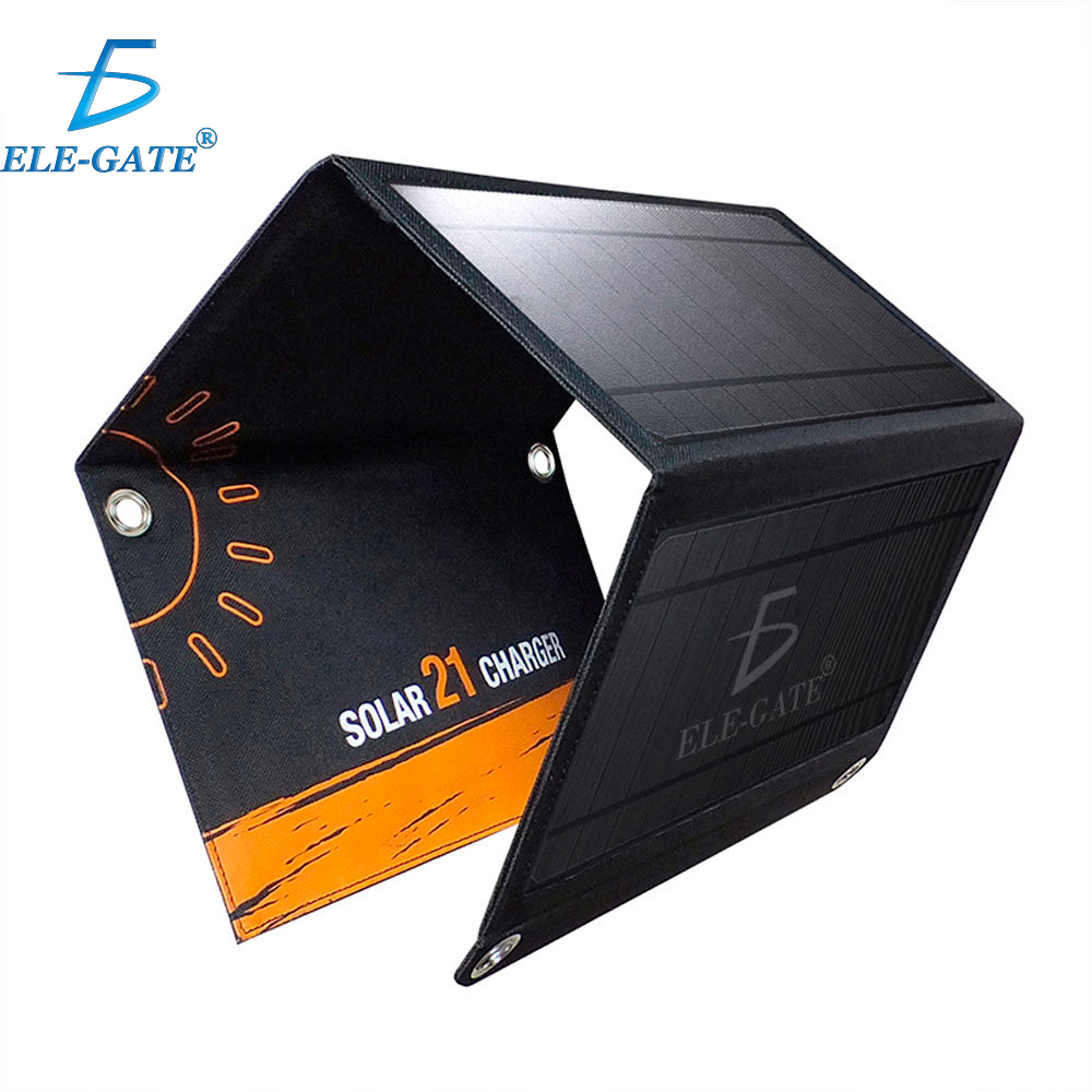 Cargador Solar Portatil Plegable De Panel 21w 2 Puertos Usb