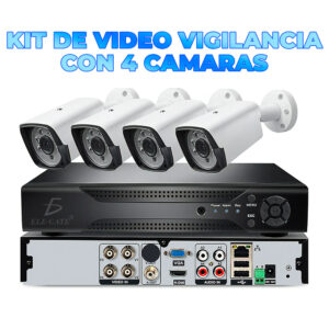 Kit De 4 Camaras Con Dvr para Seguridad Exterior