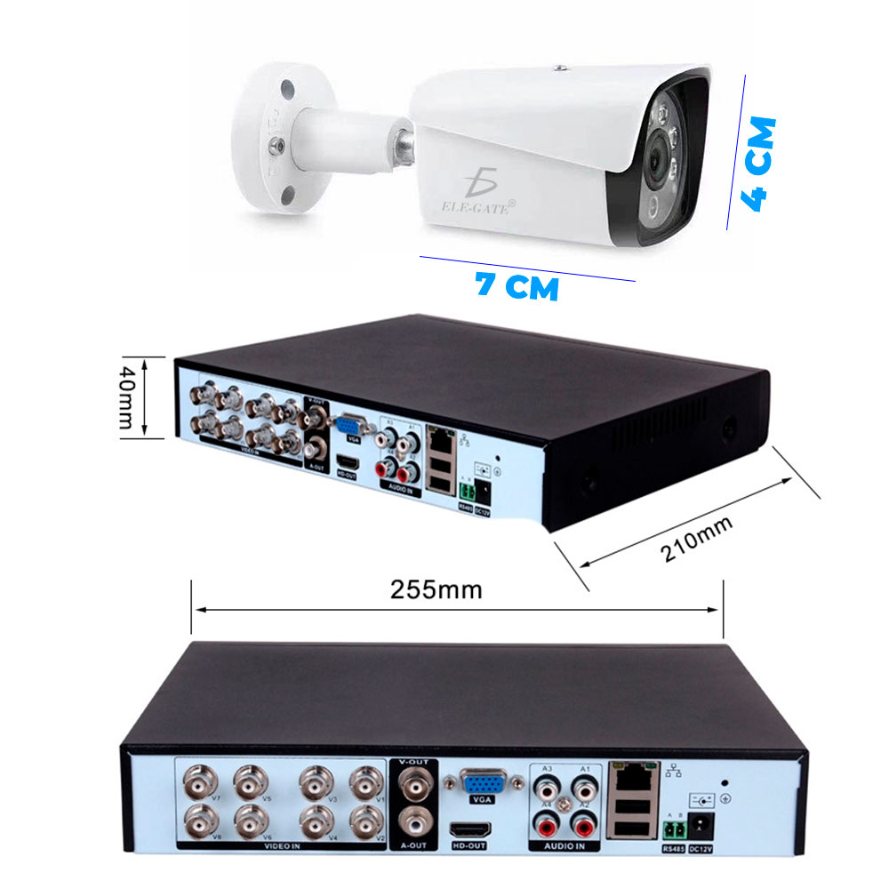 Kit De 4 Camaras Con Dvr para Seguridad Exterior - Image 7