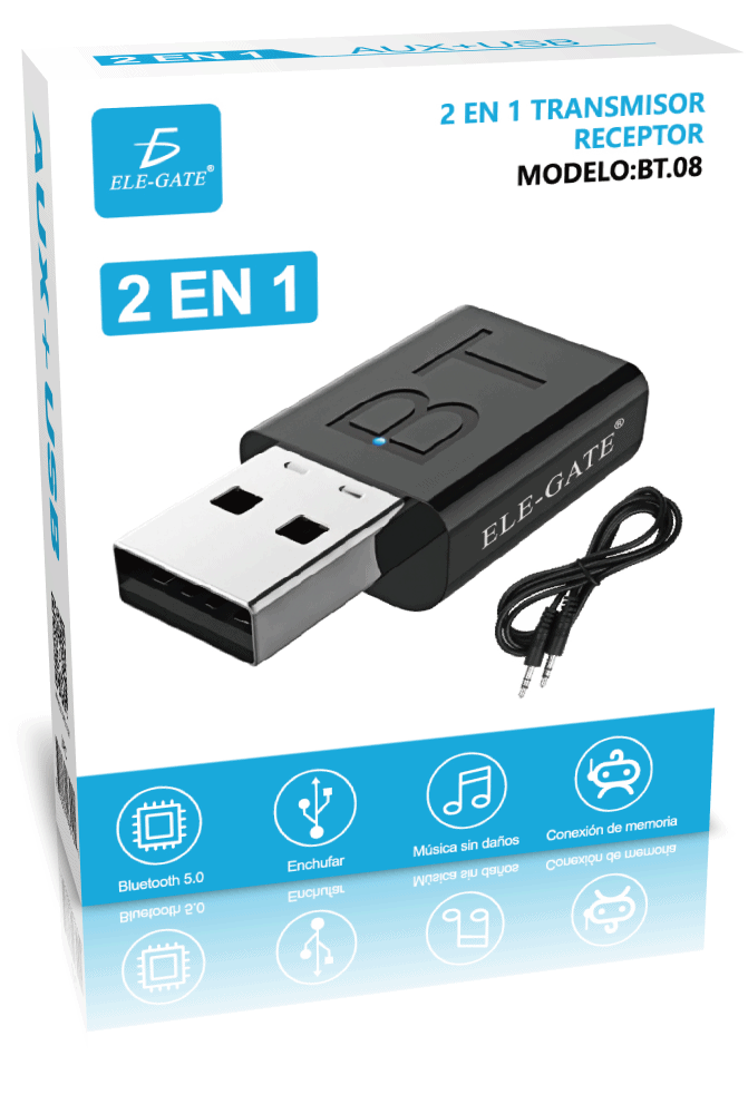 USB Bluetooth Receptor y Transmisor 5.1 Adaptador Bluetooth con 3.5mm - Image 7