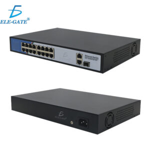 Interruptor PoE de 16 puertos energía interna máximo total de 250 W Puerto de Enlace Ascendente Adicional de 2 Gigabit.