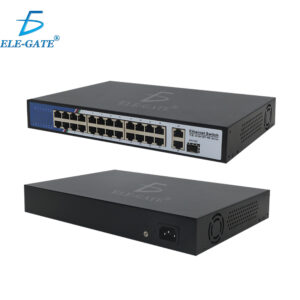 Conmutador PoE Ethernet rápido de 24 puertos 250 W con 2 puertos Gigabit.