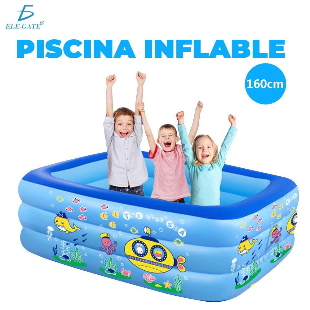 Alberca Piscina Inflable Diseño de Pececitos 160*120*55 cm