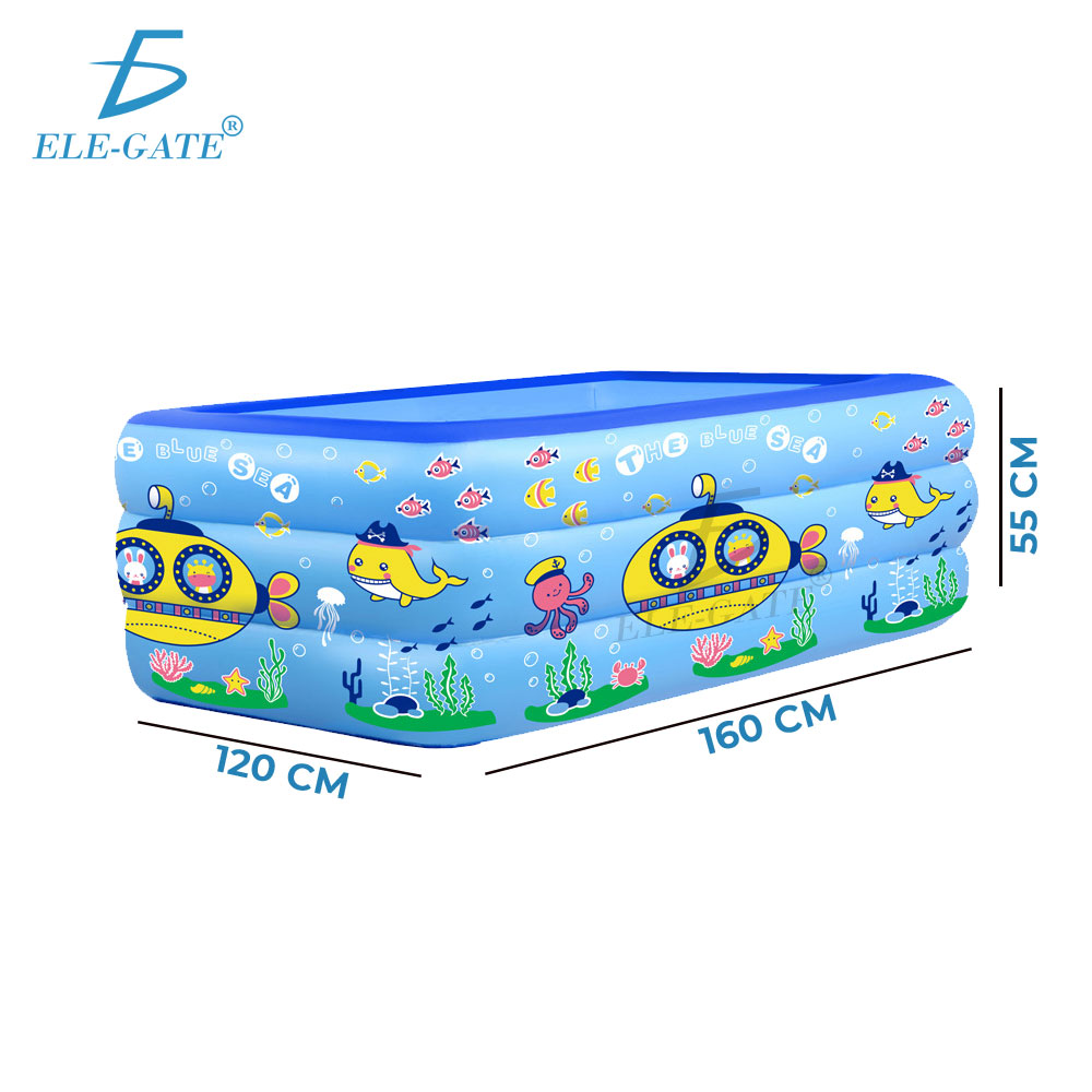 Alberca Piscina Inflable Diseño de Pececitos 160*120*55 cm - Image 3