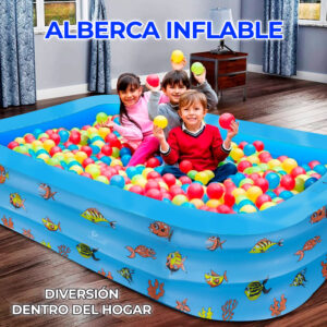 Piscina Inflable Diseño de Leones 180*130*55