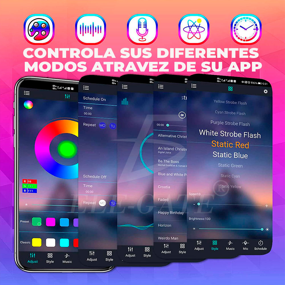 Luces de Fuegos Artificiales Inteligentes Para Interiores Con Control Remoto Y Control de Aplicación - Image 4