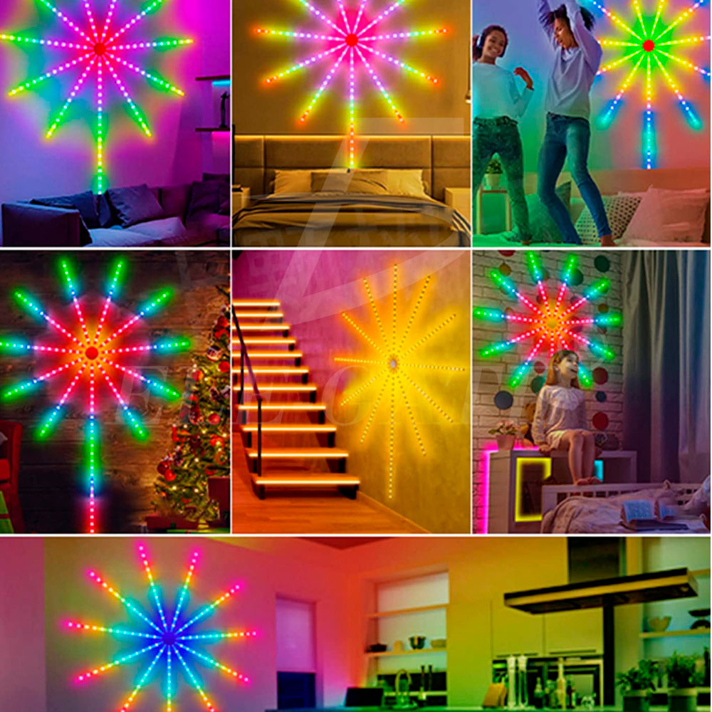 Luces de Fuegos Artificiales Inteligentes Para Interiores Con Control Remoto Y Control de Aplicación - Image 5