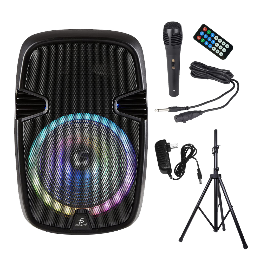 Bafle 15`` Bluetooth Inalámbrico Inteligente con Micrófono Soporte y Control Remoto Luz Led - Image 3