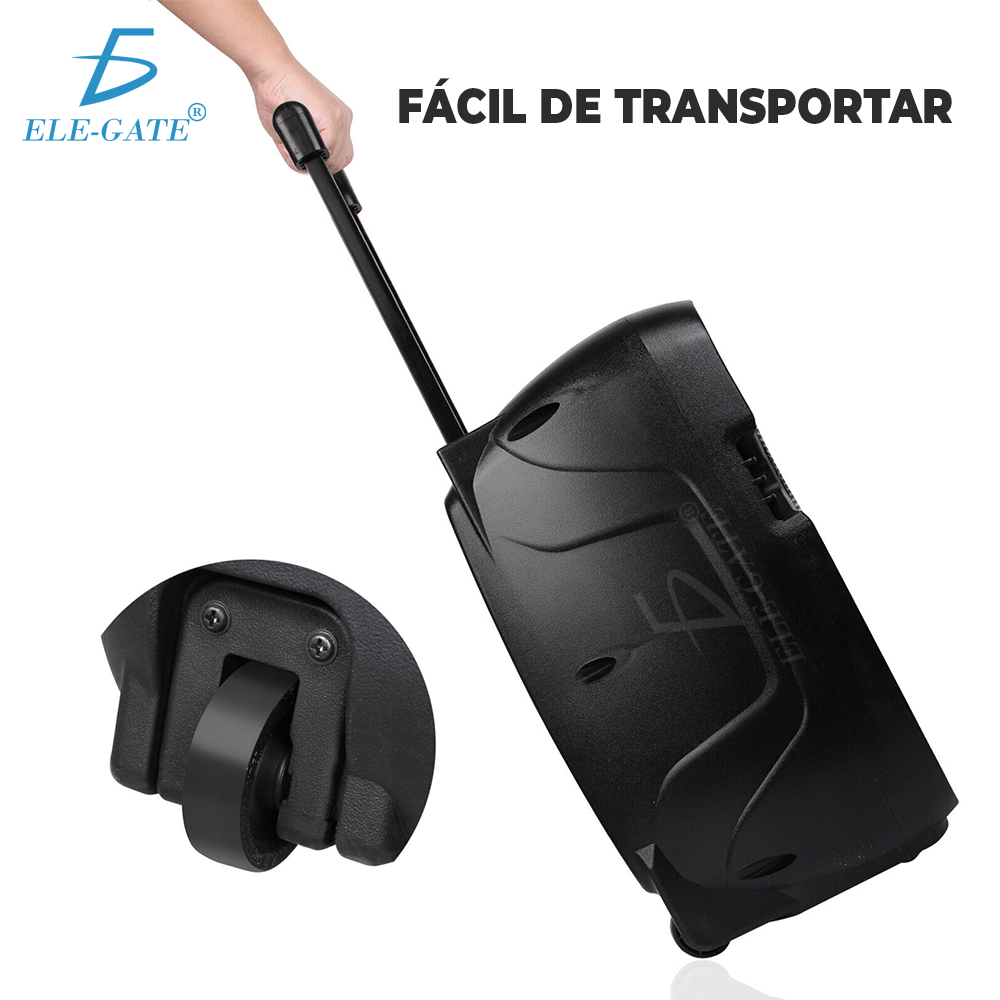 Bafle 15`` Bluetooth Inalámbrico Inteligente con Micrófono Soporte y Control Remoto Luz Led - Image 4