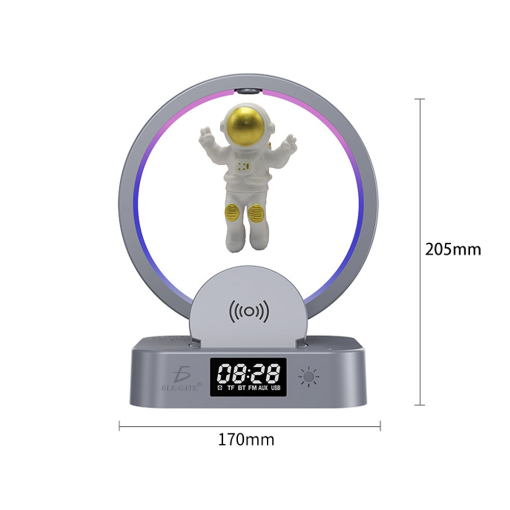 Bocina Bluetooth Reloj Despertador Con Luz de RGB Y Soporte con Cargador Inalámbrico de 15W para Teléfono - Image 5