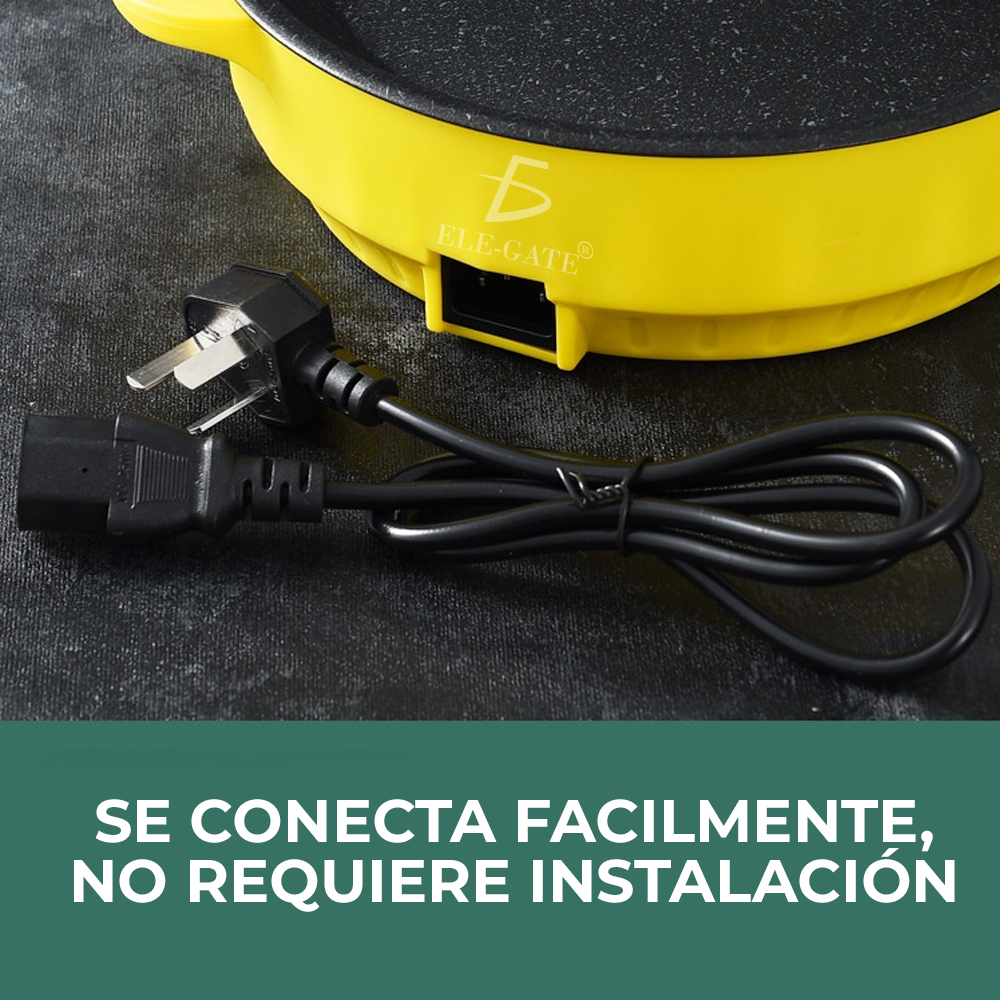 Sarten- Parrilla Electrico de Teflón Antiadherente Portatil 450w - Image 5