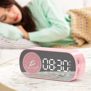 Estéreo Altavoz Inalámbrico Bluetooth 5.0 con Reloj Despertador