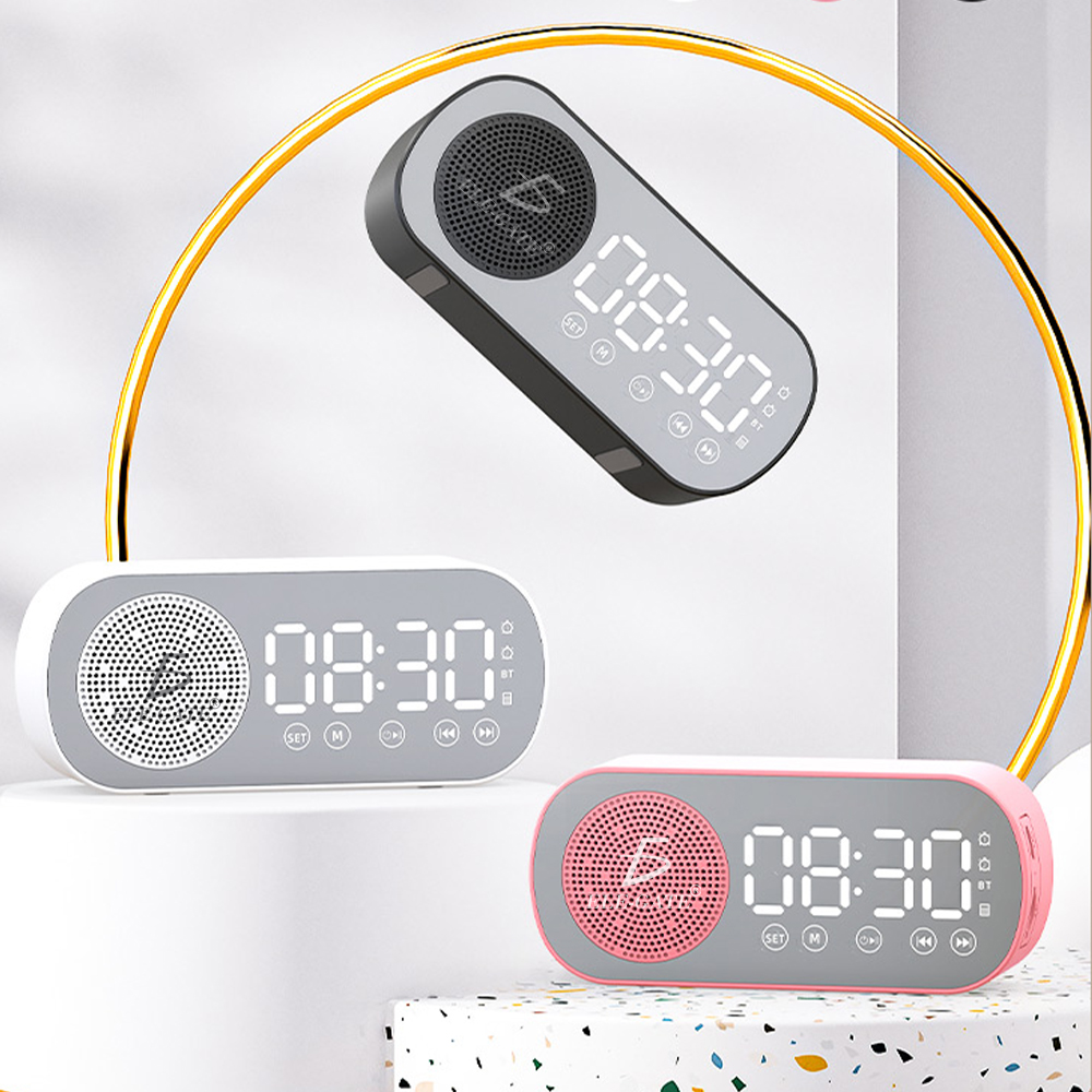 Estéreo Altavoz Inalámbrico Bluetooth 5.0 con Reloj Despertador - Image 4