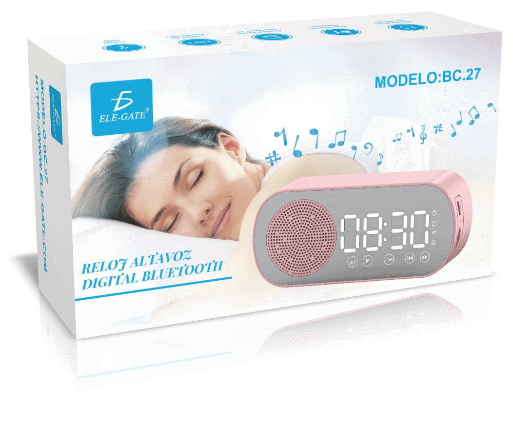 Estéreo Altavoz Inalámbrico Bluetooth 5.0 con Reloj Despertador - Image 6